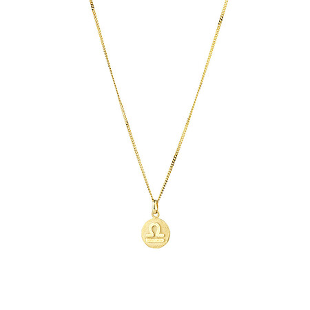 Libra Zodiac Pendant in 10kt Yellow Gold Libra Zodiac Pendant in 10kt Yellow Gold