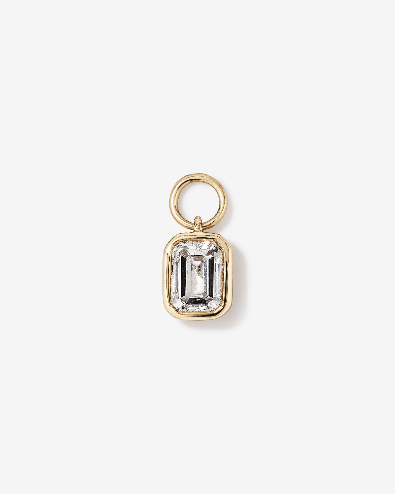 Emerald-Cut Laboratory-Grown Diamond Single Earring Charm with 0.30 Carat TW in 10kt Yellow Gold