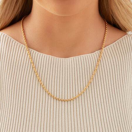 50cm (20") Rope Chain in 10kt Yellow Gold 50cm (20") Rope Chain in 10kt Yellow Gold