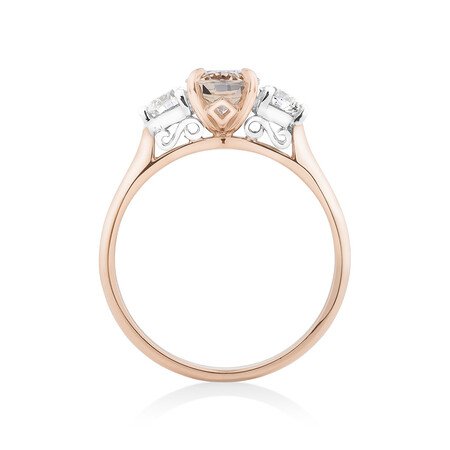 Ring with Morganite & 0.40 Carat TW of Diamonds in 10kt Rose Gold Ring with Morganite & 0.40 Carat TW of Diamonds in 10kt Rose Gold