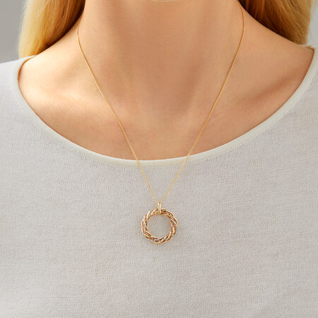 Twist Pendant with 10kt Yellow, White & Rose Gold Twist Pendant with 10kt Yellow, White & Rose Gold
