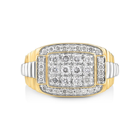 Ring with 1 Carat TW of Diamonds in 10kt Yellow & White Gold Ring with 1 Carat TW of Diamonds in 10kt Yellow & White Gold