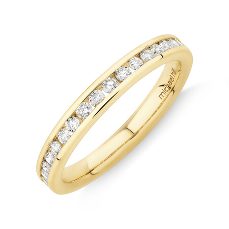 Wedding Band with 0.34 Carat TW of Diamonds in 14kt Yellow Gold