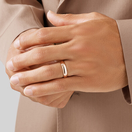High Domed Wedding Band in 10kt Rose Gold High Domed Wedding Band in 10kt Rose Gold
