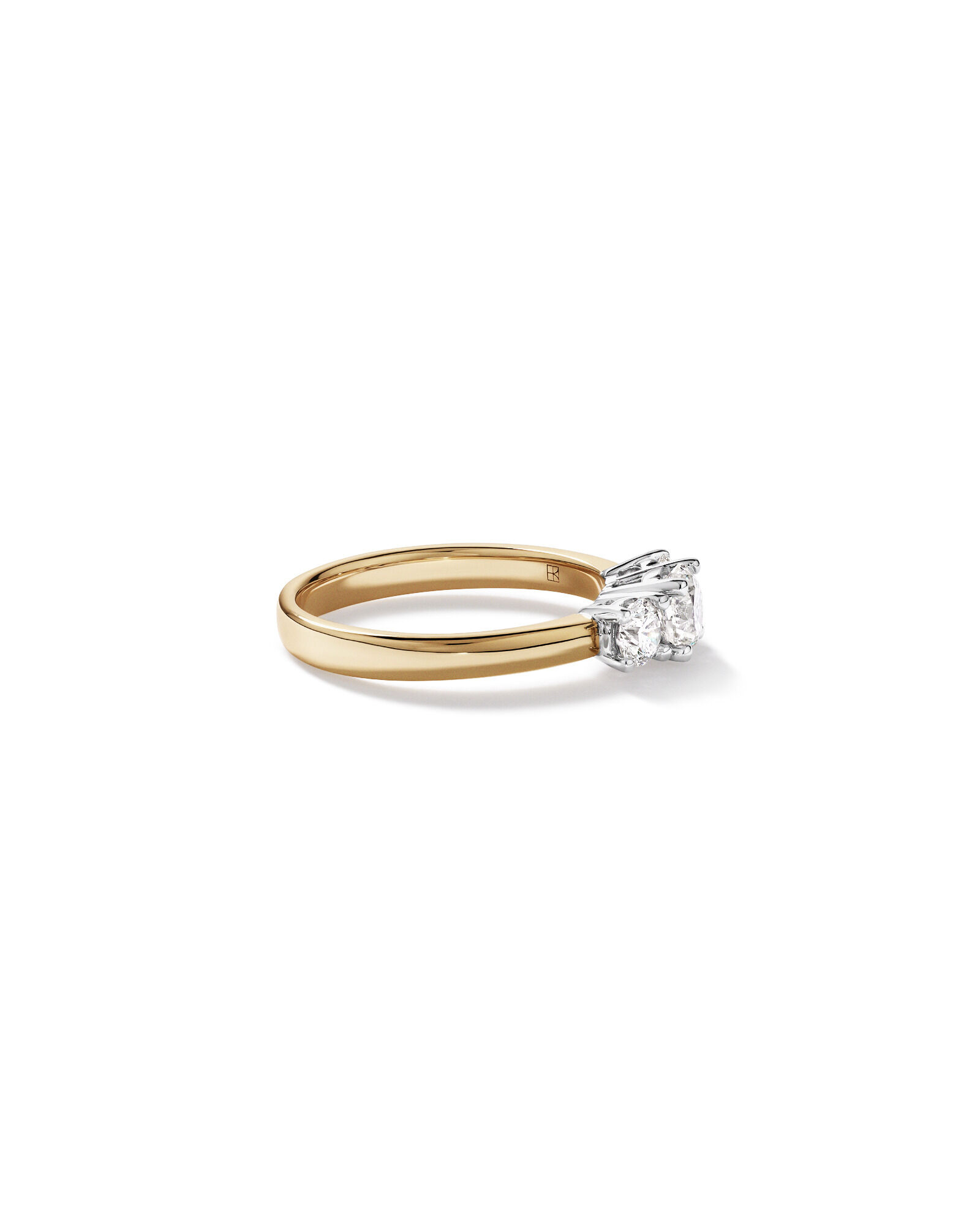 Bague en or jaune et blanc 14 carats avec diamants Signature 101 de 1,00 carat TW