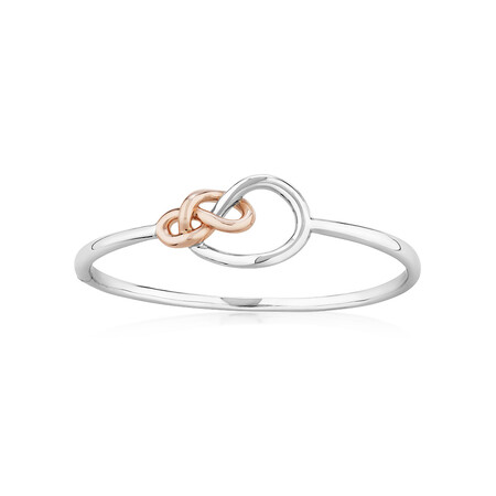 Knots Bangle in Sterling Silver & 10kt Rose Gold Knots Bangle in Sterling Silver & 10kt Rose Gold