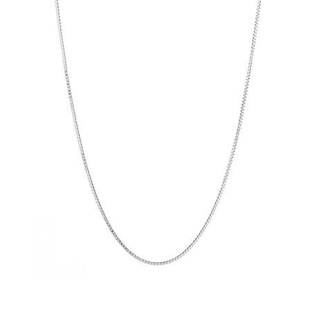 50cm (20") Diamond Cut Box Chain in 14kt White Gold 50cm (20") Diamond Cut Box Chain in 14kt White Gold