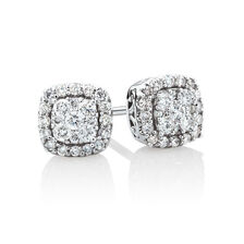 Stud Earrings with 1/3 Carat TW of Diamonds in 10kt White Gold