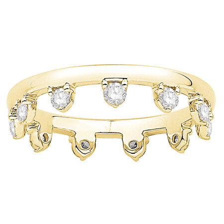 Zipper Ring with 0.37 Carat TW of Diamonds in 10kt Yellow Gold Zipper Ring with 0.37 Carat TW of Diamonds in 10kt Yellow Gold