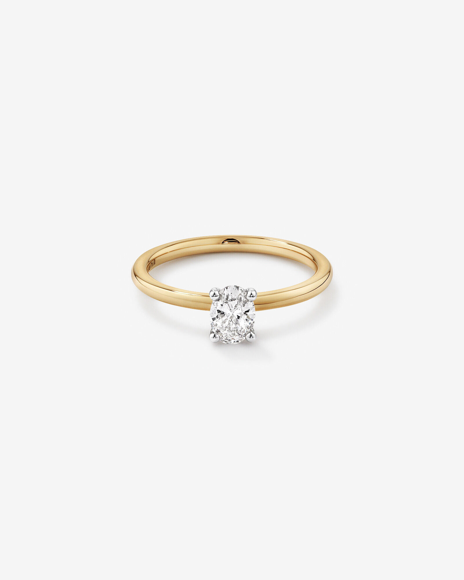 Solitaire Engagement Ring with 0.50 Carat TW of Diamonds in 18kt Yellow and White Gold