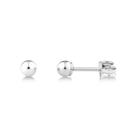 3mm Ball Stud Earrings in 10kt White Gold 3mm Ball Stud Earrings in 10kt White Gold