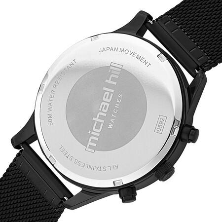 Men's Chronograph Watch in Black Tone Stainless Steel Men's Chronograph Watch in Black Tone Stainless Steel