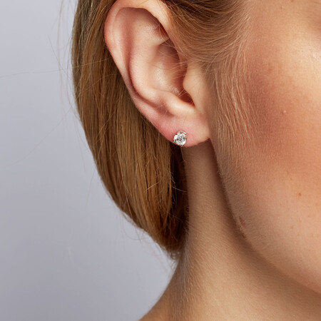 Classic Stud Earrings with 0.71 Carat TW of Diamonds in 14kt White Gold Classic Stud Earrings with 0.71 Carat TW of Diamonds in 14kt White Gold
