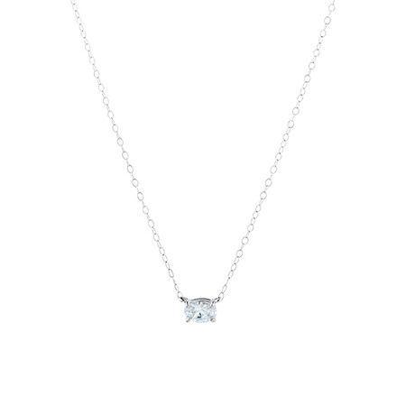 Cubic Zirconia Pendant in Sterling Silver Cubic Zirconia Pendant in Sterling Silver