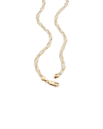 45cm (18") Fancy Chain in 10kt Yellow & White Gold 45cm (18") Fancy Chain in 10kt Yellow & White Gold