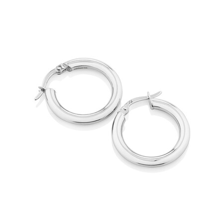 15mm Hoop Earrings in Sterling Silver 15mm Hoop Earrings in Sterling Silver