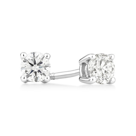 Classic Stud Earrings with 0.30 Carat TW of Diamonds in 10kt White Gold Classic Stud Earrings with 0.30 Carat TW of Diamonds in 10kt White Gold