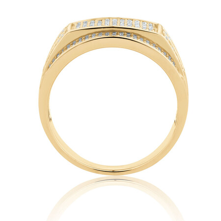 Men's Ring with 0.45 Carat TW of Diamonds in 10kt Yellow Gold Men's Ring with 0.45 Carat TW of Diamonds in 10kt Yellow Gold