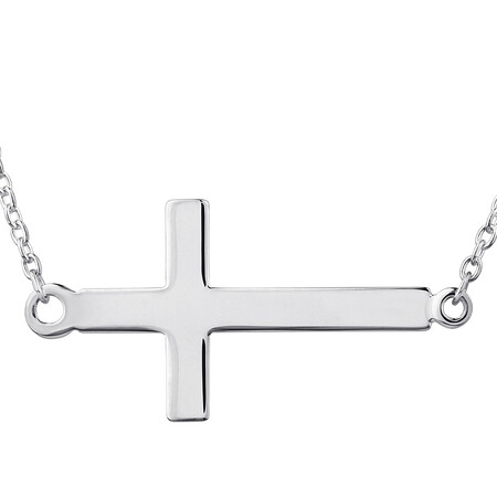 Cross Necklace in Sterling Silver Cross Necklace in Sterling Silver