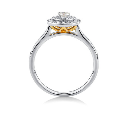 Whitefire Engagement Ring with 1/2 Carat TW of Diamonds in 18kt White & 22kt Yellow Gold Whitefire Engagement Ring with 1/2 Carat TW of Diamonds in 18kt White & 22kt Yellow Gold