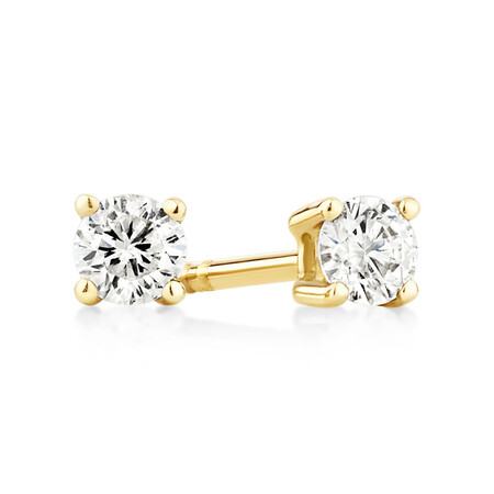 Classic Stud Earrings with 0.18 Carat TW of Diamonds in 10kt Yellow Gold Classic Stud Earrings with 0.18 Carat TW of Diamonds in 10kt Yellow Gold