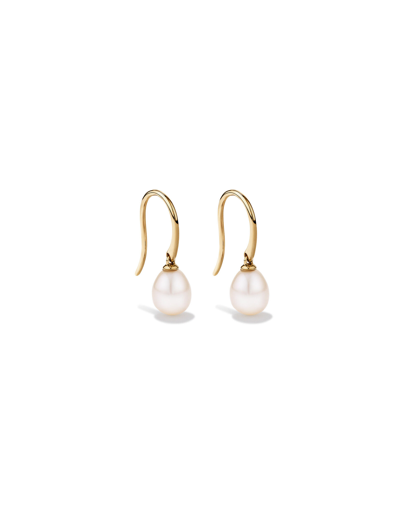 Linear pearl drop earrings shop