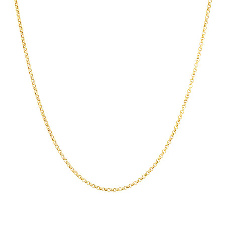 60cm (24") Hollow Rolo Chain in 10kt Yellow Gold 60cm (24") Hollow Rolo Chain in 10kt Yellow Gold
