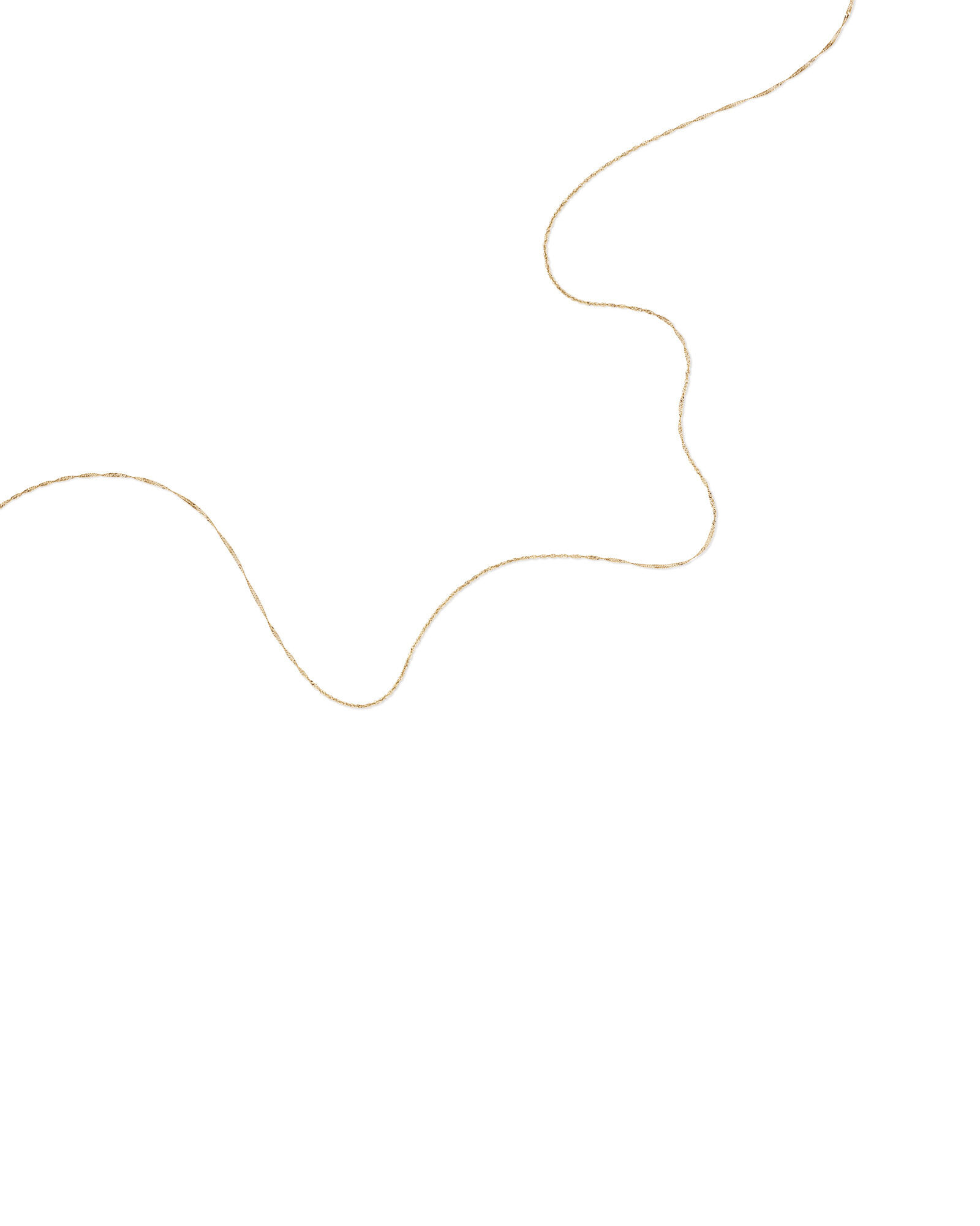 50cm (20") 1mm Width Singapore Chain in 10kt Yellow Gold
