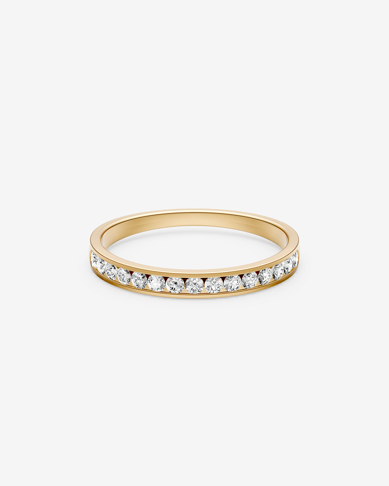 Bague de Mariage à Sertissage Canal de Diamant de 0,25 Carat TW en Or Jaune 14kt