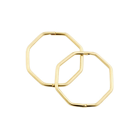 16mm Polished Sleepers in 10kt Yellow Gold 16mm Polished Sleepers in 10kt Yellow Gold