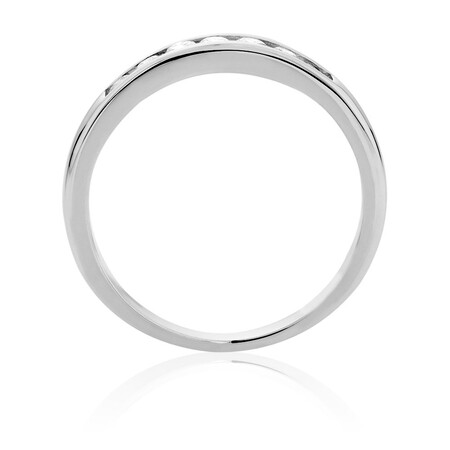 Wedding Band with 1/4 Carat TW of Diamonds in 18kt White Gold Wedding Band with 1/4 Carat TW of Diamonds in 18kt White Gold