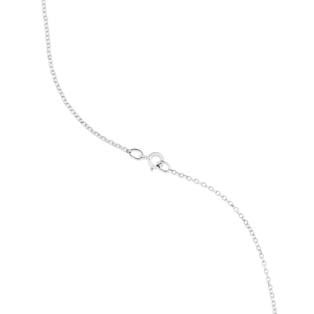 Q Initial Necklace with 0.10 Carat TW of Diamonds in 10kt White Gold
