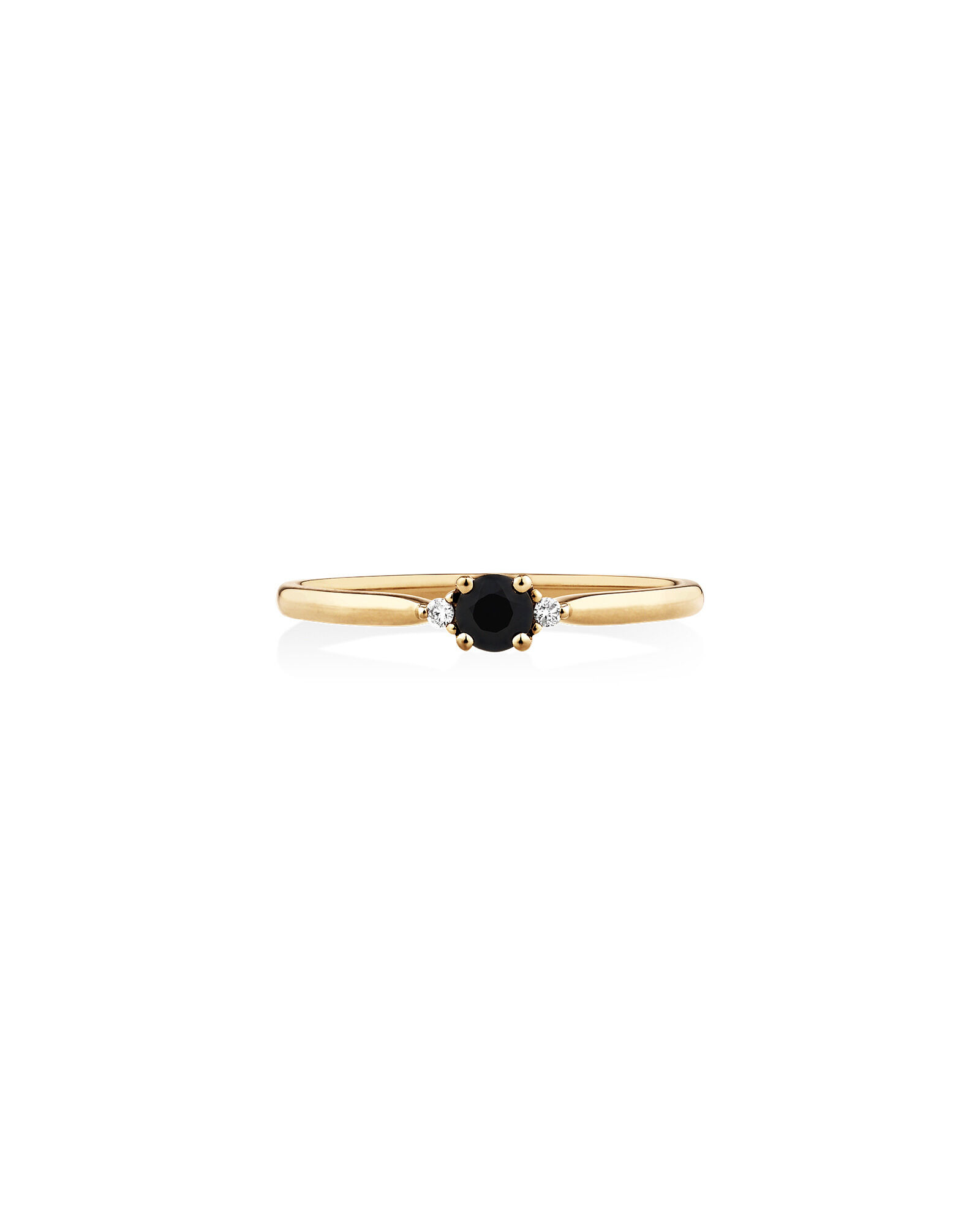 Bague en or jaune 10 K à opale et à diamants