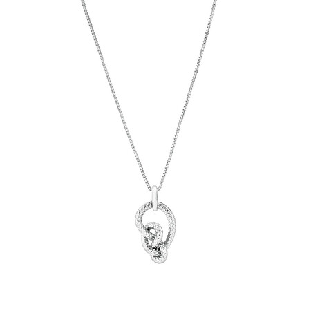 Small Knot Rope Necklace in Sterling Silver Small Knot Rope Necklace in Sterling Silver