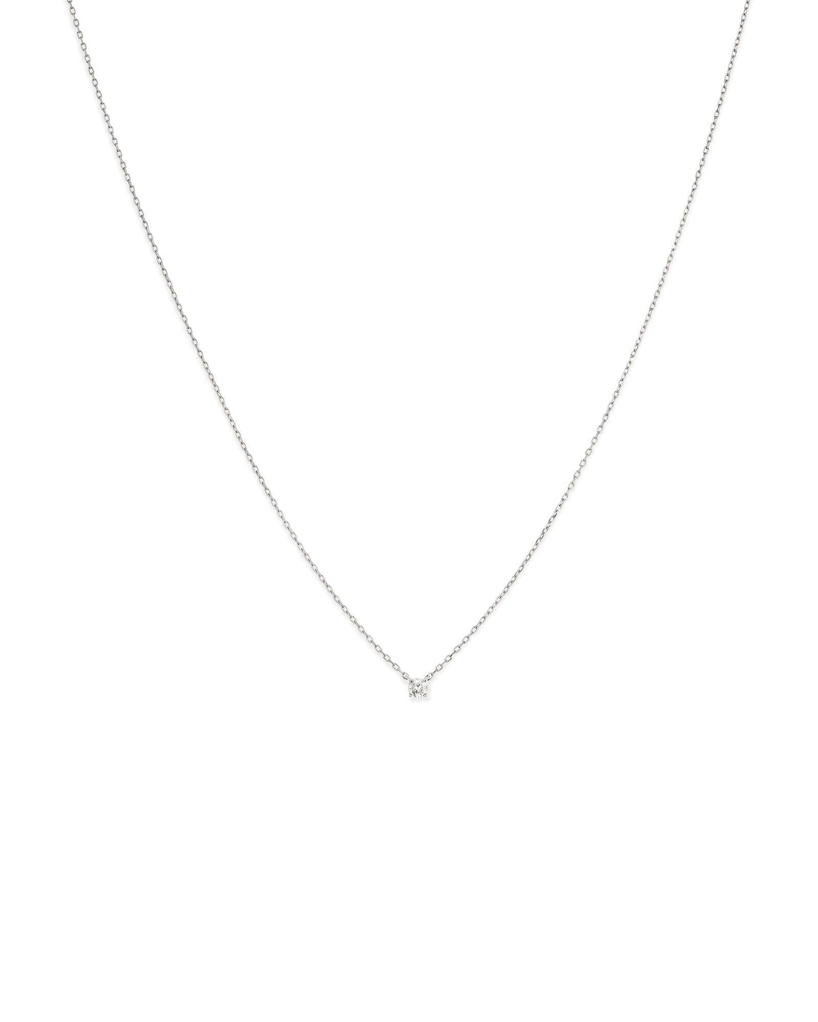 Mini Diamond Solitaire Necklace in 10kt Yellow Gold