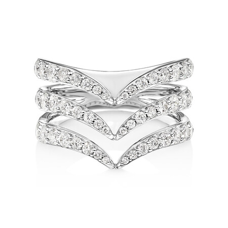 Deco Ring with 1.50 Carat TW of Diamonds in 10kt White Gold Deco Ring with 1.50 Carat TW of Diamonds in 10kt White Gold