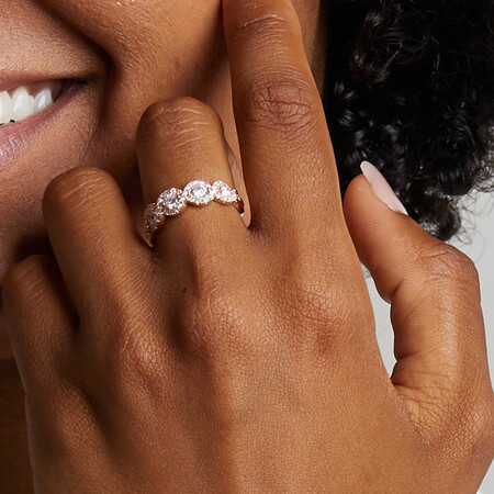 Ring with 1 Carat TW of Diamonds in 14kt Rose Gold Ring with 1 Carat TW of Diamonds in 14kt Rose Gold