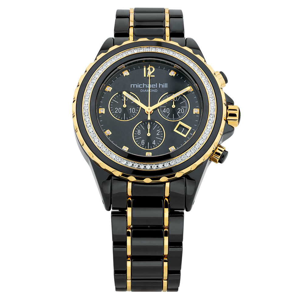 Michael hill gold watch with diamonds clearance
