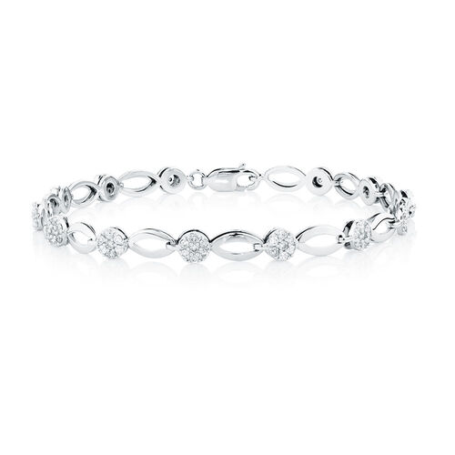 Bracelet with 1 Carat TW of Diamonds in 10kt White Gold