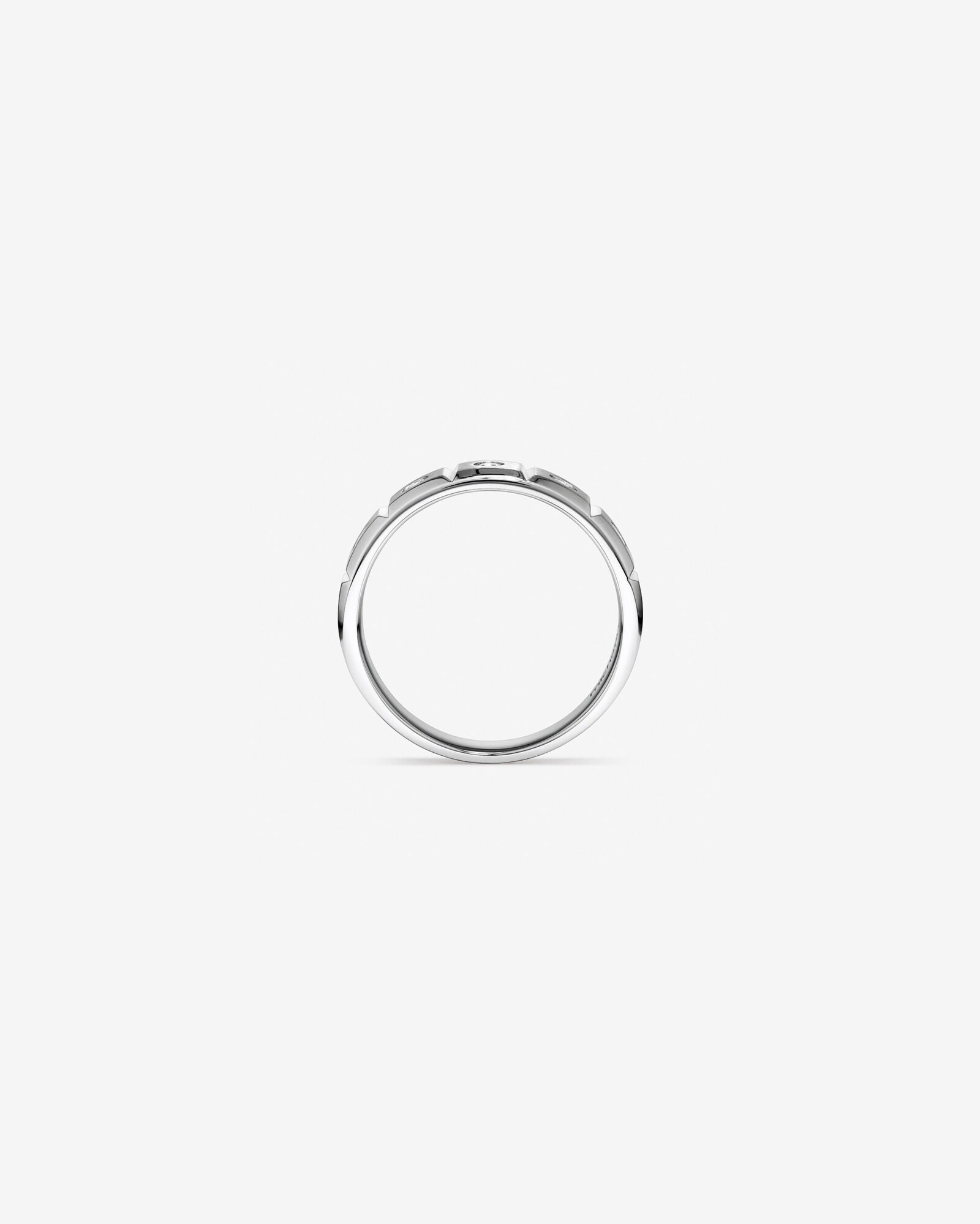 0.20 Carat TW Round Brilliant Bevelled Edge Men's Ring in Platinum