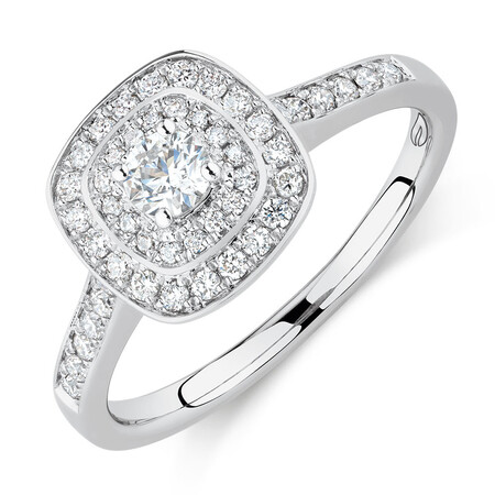 Whitefire Engagement Ring with 1/2 Carat TW of Diamonds in 18kt White & 22kt Yellow Gold Whitefire Engagement Ring with 1/2 Carat TW of Diamonds in 18kt White & 22kt Yellow Gold