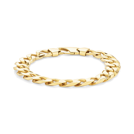 23cm (9.5") 12.5mm-13mm Width Curb Bracelet in 10kt Yellow Gold 23cm (9.5") 12.5mm-13mm Width Curb Bracelet in 10kt Yellow Gold