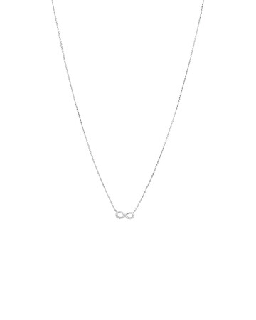45cm (17") Infinity Necklace with Cubic Zirconia in Sterling Silver 45cm (17") Infinity Necklace with Cubic Zirconia in Sterling Silver