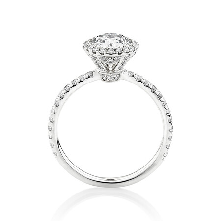 Sir Michael Hill Designer Halo Engagement Ring with 1.68 Carat TW of Diamonds in 18kt White Gold Sir Michael Hill Designer Halo Engagement Ring with 1.68 Carat TW of Diamonds in 18kt White Gold