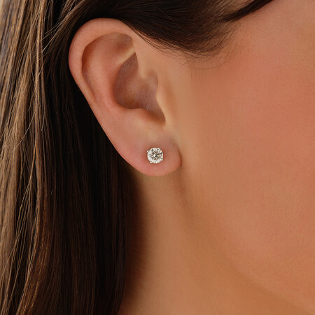 Classic Stud Earrings with 1.46 Carat TW of Diamonds in 14kt White Gold Classic Stud Earrings with 1.46 Carat TW of Diamonds in 14kt White Gold