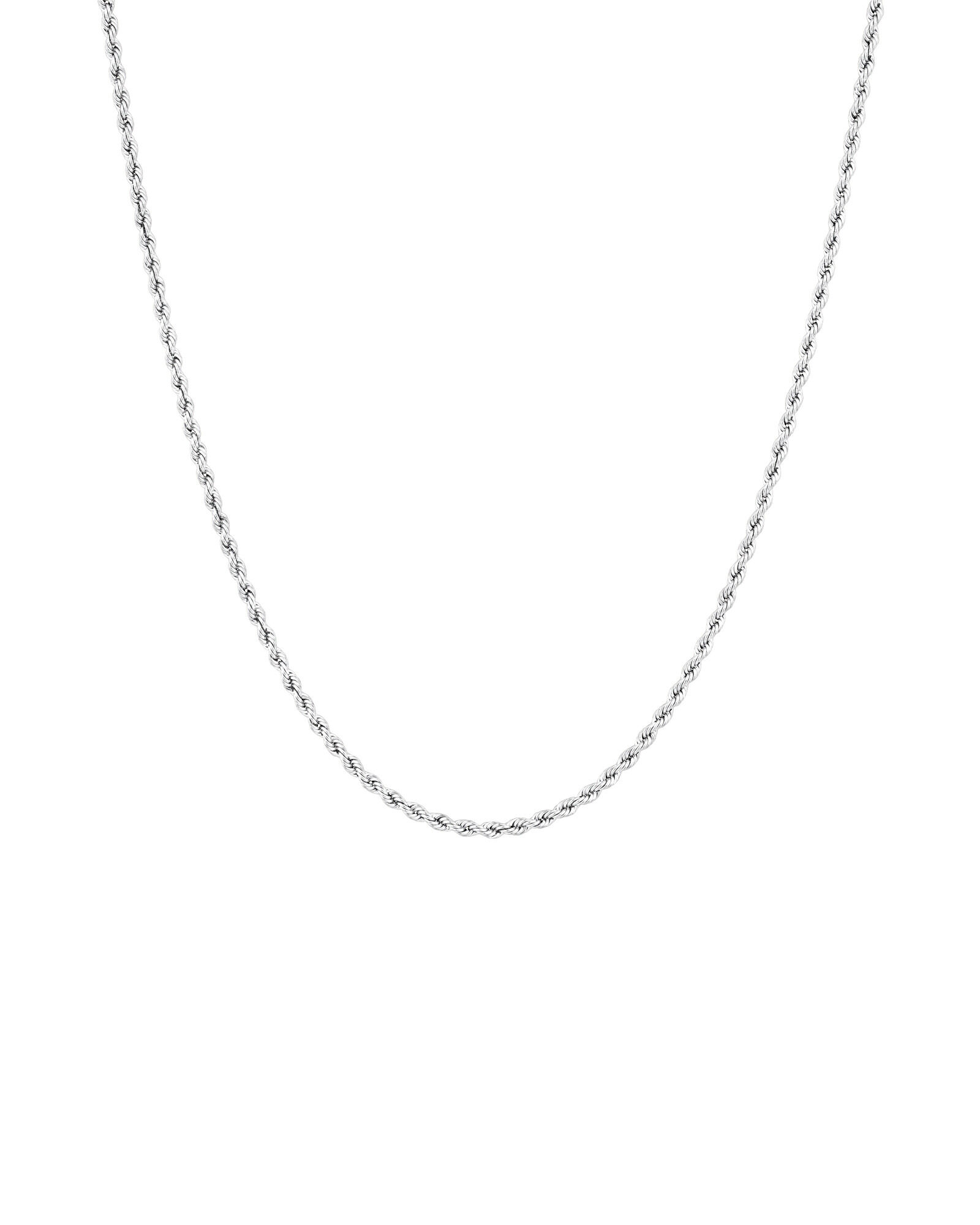 White gold iced out rope chain on sale