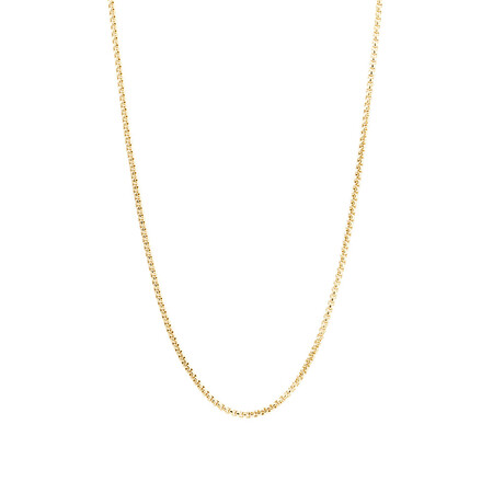 50cm (20") Box Chain in 14kt Yellow Gold