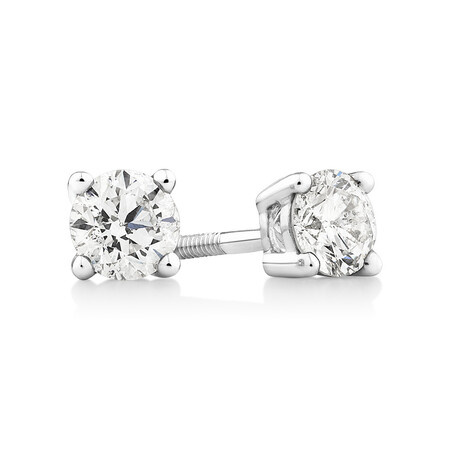 Certified Stud Earrings with 0.46 Carat TW of Diamonds in 14kt White Gold Certified Stud Earrings with 0.46 Carat TW of Diamonds in 14kt White Gold