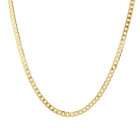 55cm (22") 4mm-4.5mm Width Curb Chain in 10kt Yellow Gold 55cm (22") 4mm-4.5mm Width Curb Chain in 10kt Yellow Gold