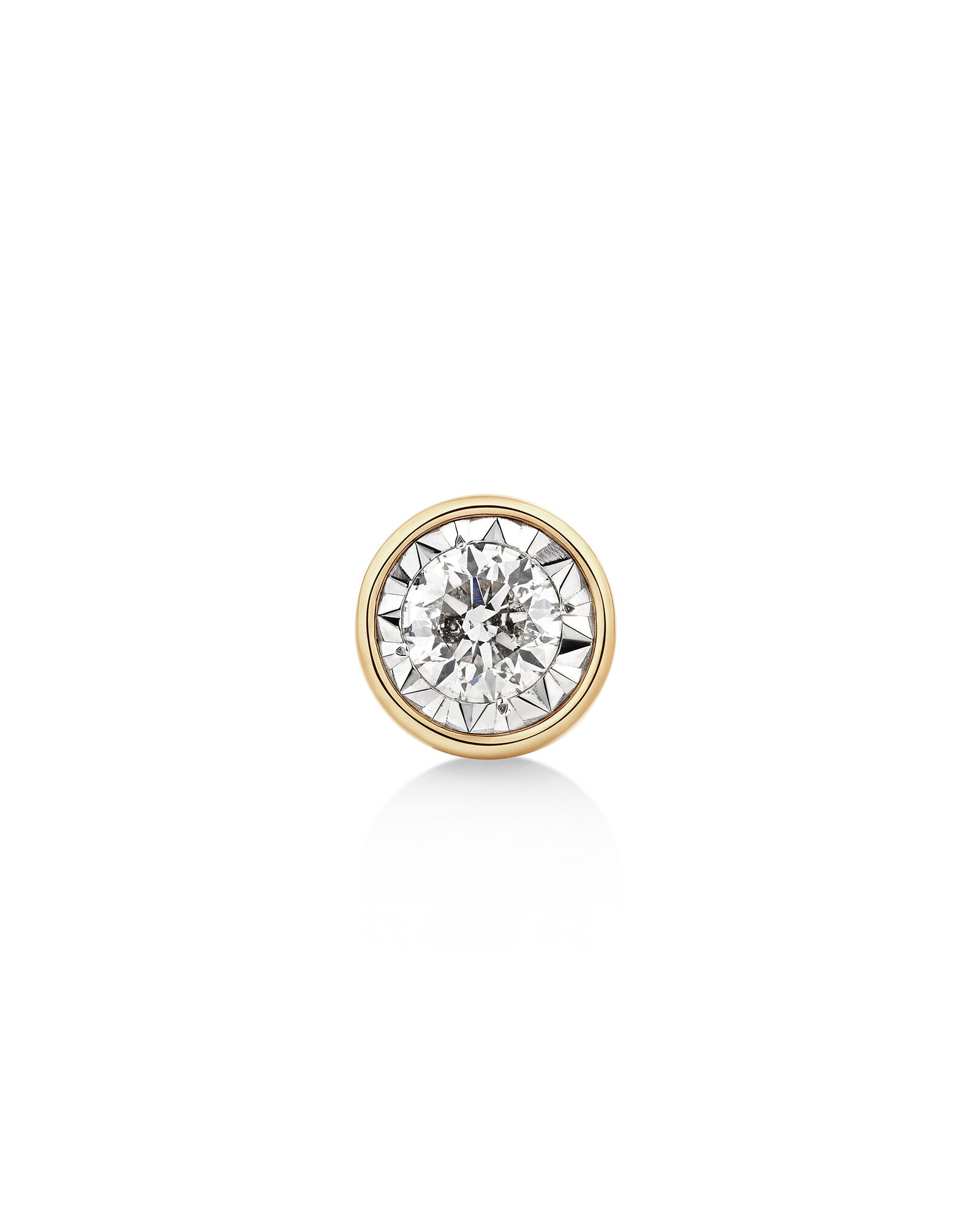 Gold stud earrings with white stone store